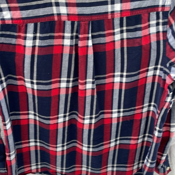 OLD NAVY Plaid Red Flannel Top Shirt (EUC) - Picture 6 of 8